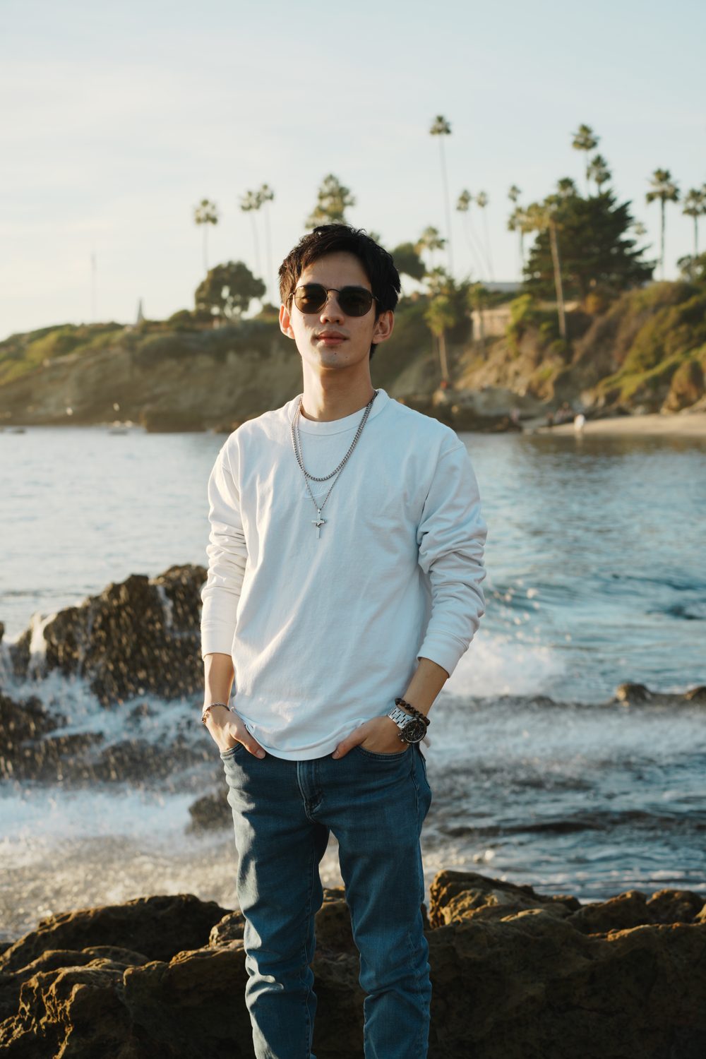 Xiaotong (Denny) Cui by the coast